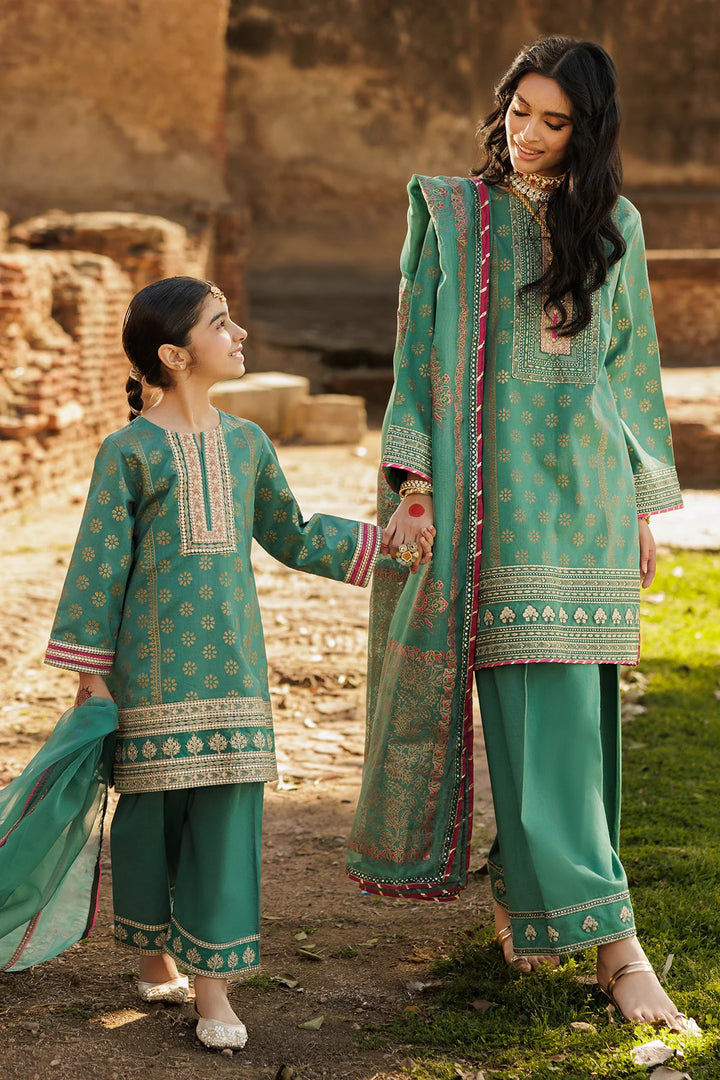 CHARIZMA 3-PC Kids Embroidered Lawn Suit GREEN CKP-5-56 &amp; CMA-5-27