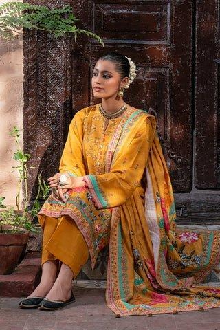 03 Piece LAKHANY Unstitched Dastan Printed Khaddar Suit - LG-AR-0034