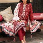 03 Piece LAKHANY Unstitched Printed Embroidered Khaddar LG-RL-0092