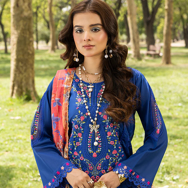Zahra Rubab Farshi Shalwar 3-Piece Ready to Wear Blossom Collection - Azure ZR-2521