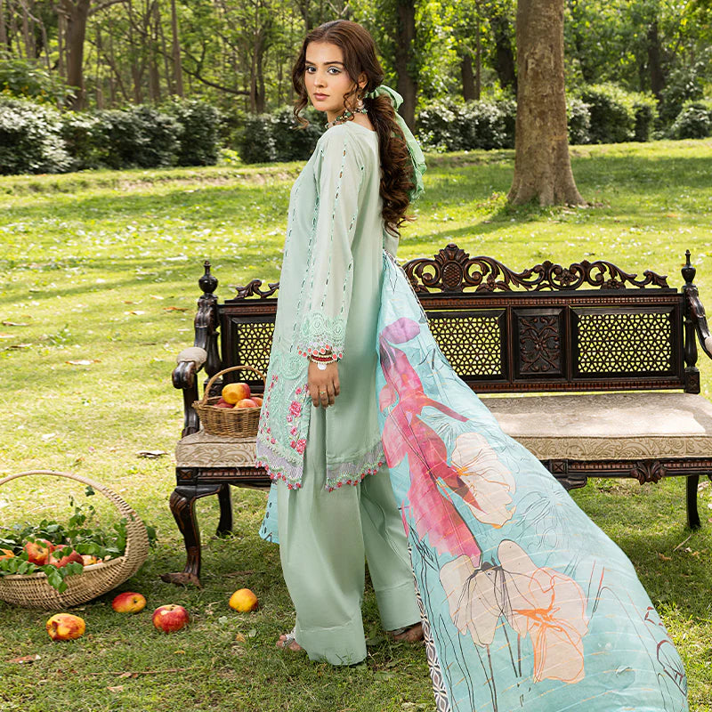 Zahra Rubab Farshi Shalwar  3-Piece Ready to Wear Blossom Collection - Turquoise ZR-2523