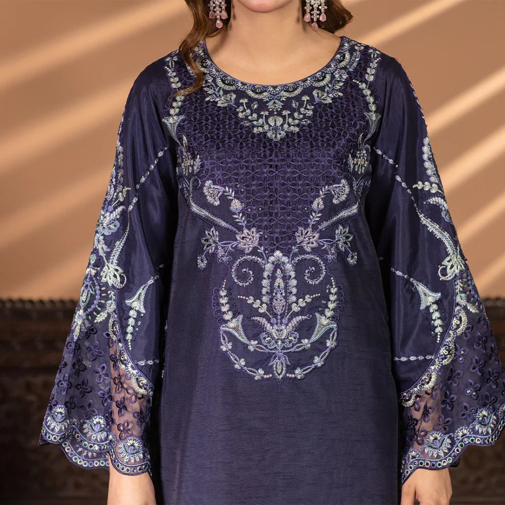 Zahra Rubab 3-Piece Ready To Wear Tehwaar ZR-2505 Sapphire