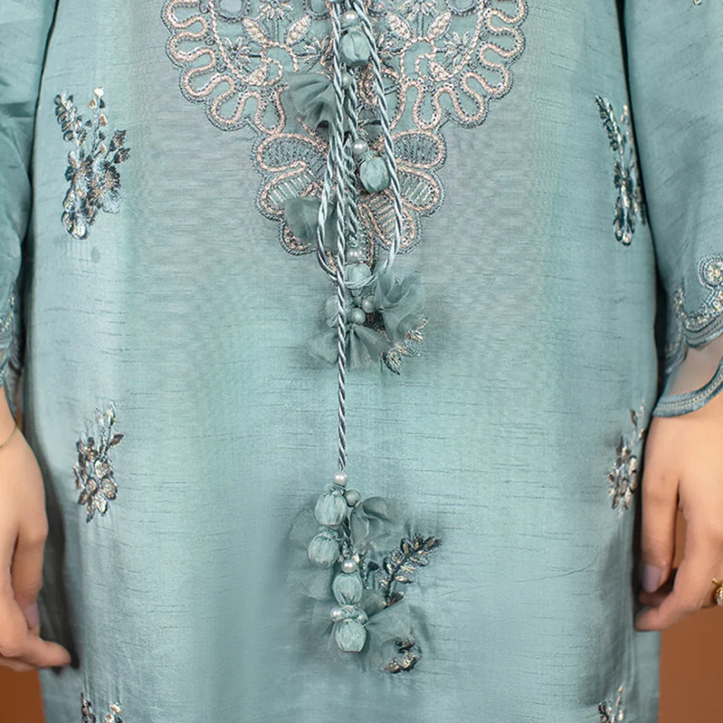 Zahra Rubab 3-Piece Ready To Wear Tehwaar ZR-2508 Turquoise