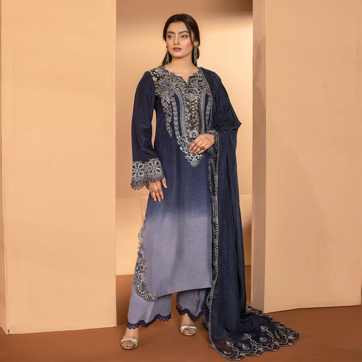 Zahra Rubab 3-Piece Ready To Wear Tehwaar ZR-2507 Midnight