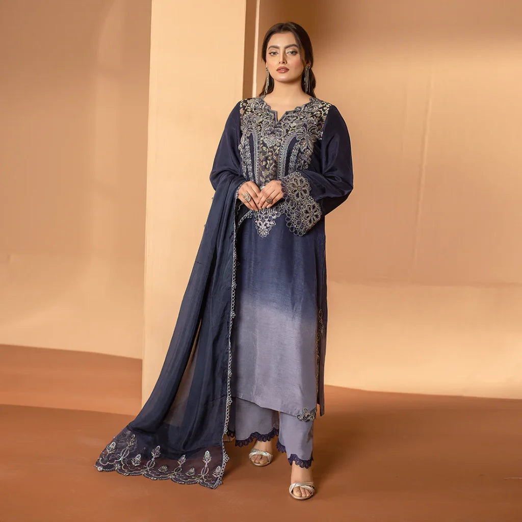 Zahra Rubab 3-Piece Ready To Wear Tehwaar ZR-2507 Midnight