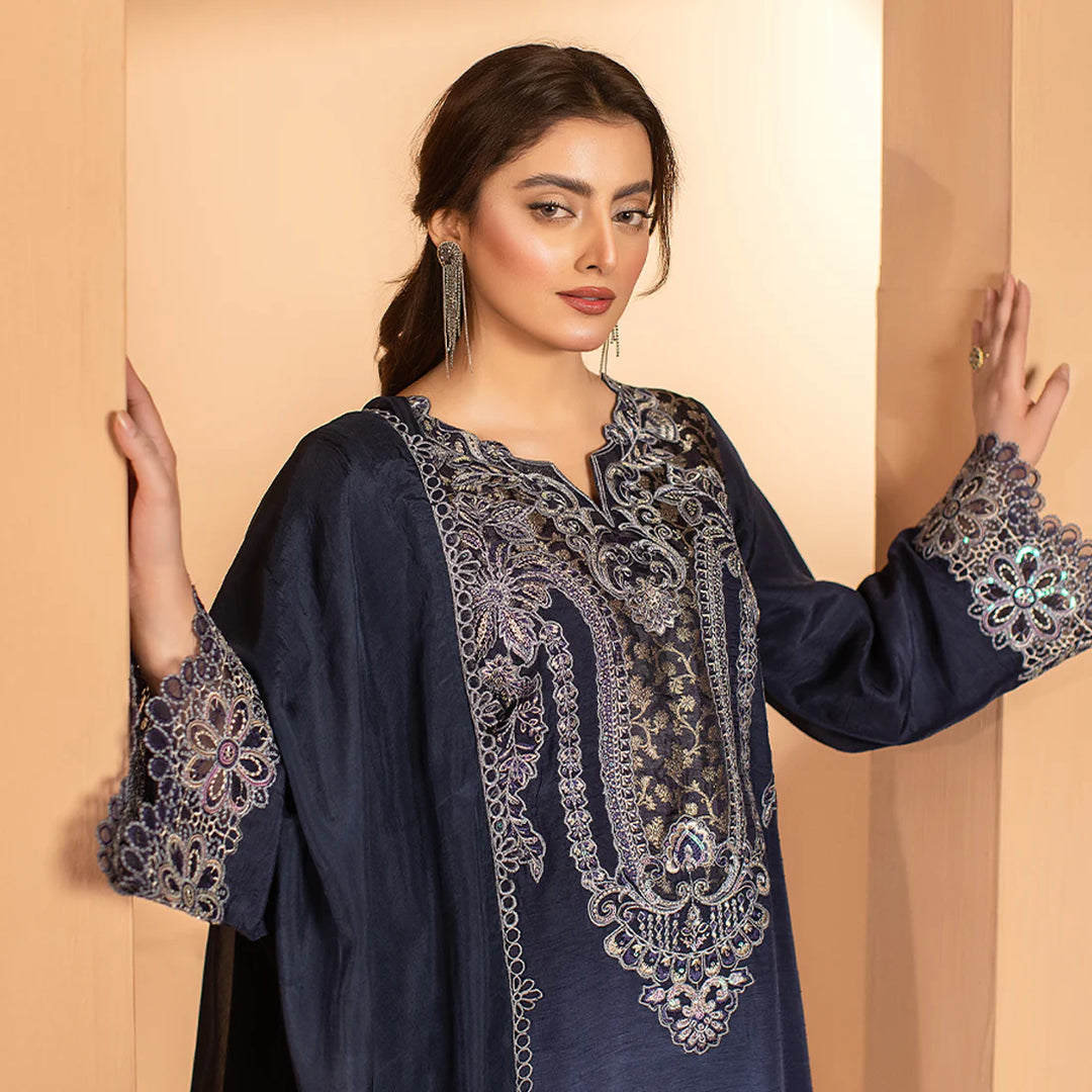 Zahra Rubab 3-Piece Ready To Wear Tehwaar ZR-2507 Midnight