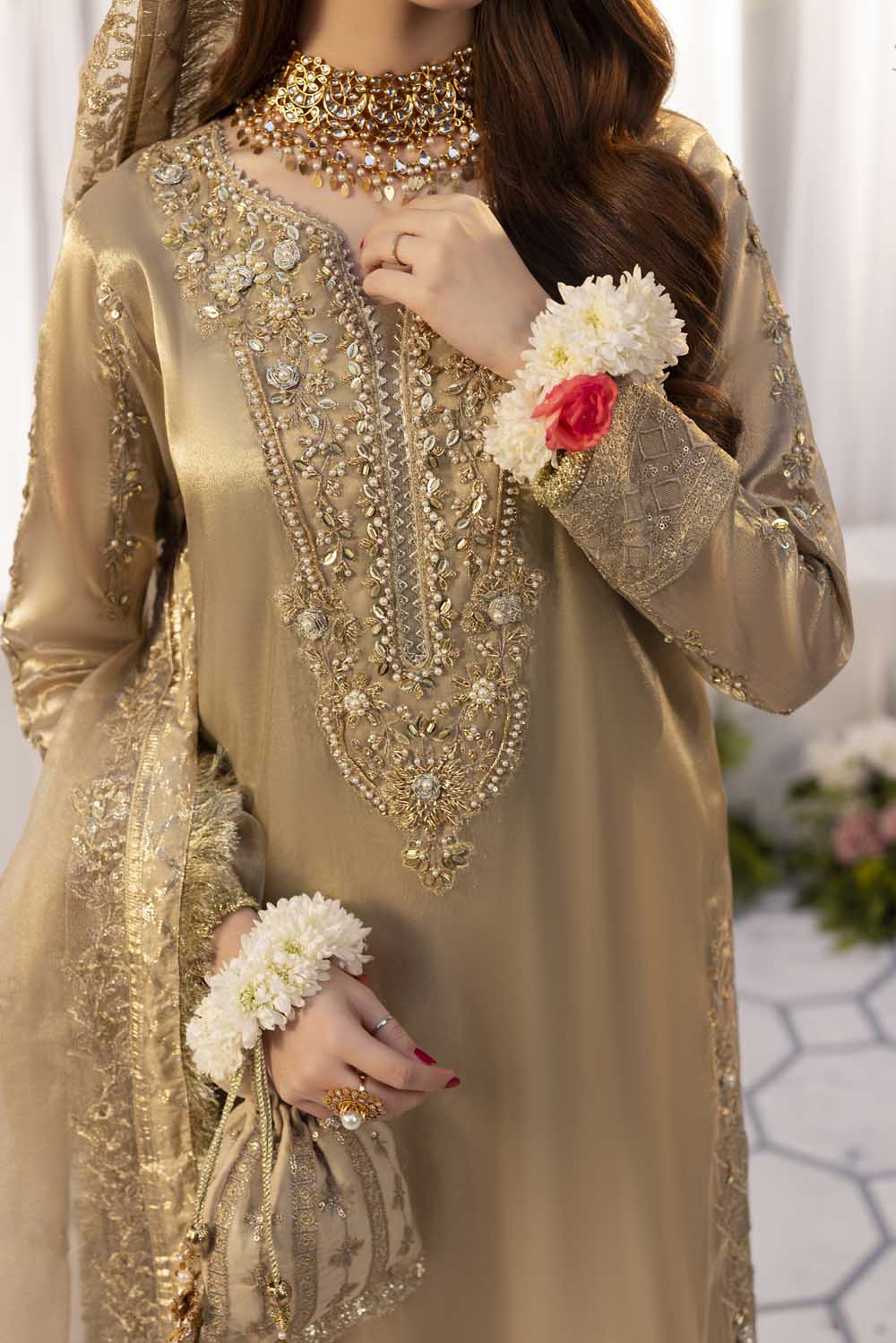 ZARAH RUBAB 3 PIECE READY TO WEAR ￼LUXURY FESTIVE COLLECTION FULL ARM SLEEVES WITH LINING 2570