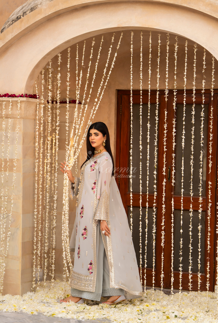 Karma Georgette Chiffon Festive Luxury Collection – 3-Piece Ready-to-Wear F-496