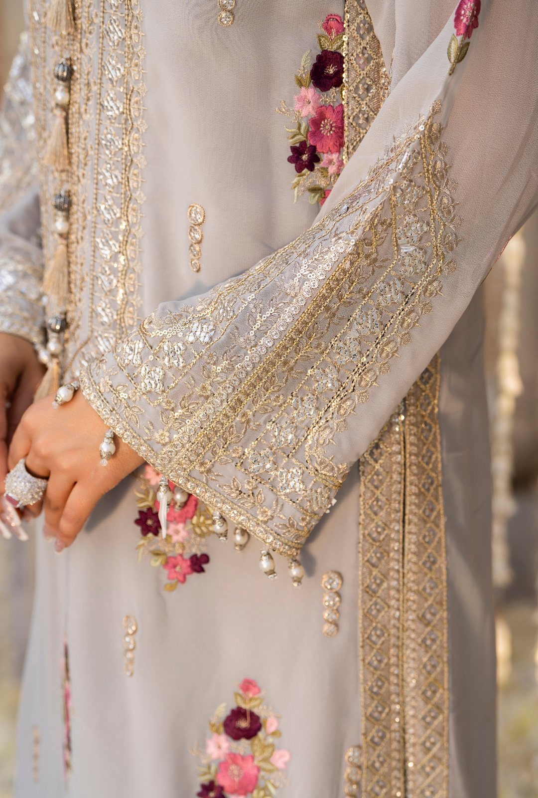 Karma Georgette Chiffon Festive Luxury Collection – 3-Piece Ready-to-Wear F-496