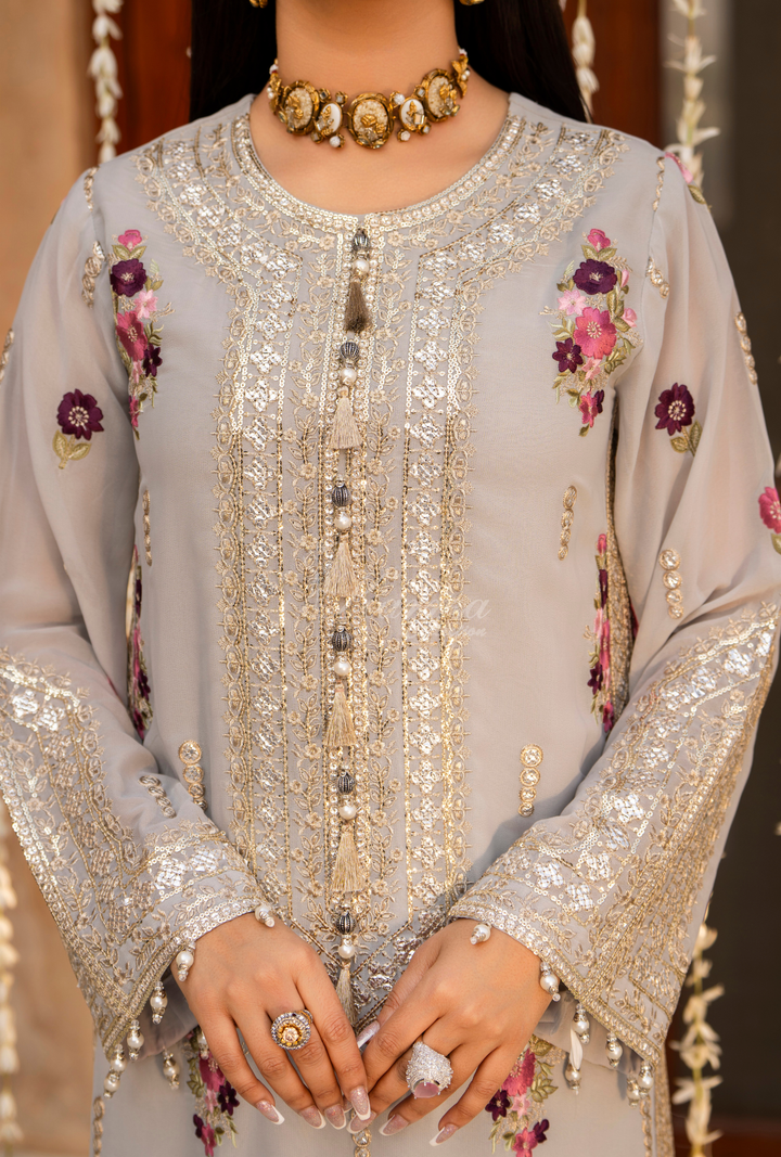 Karma Georgette Chiffon Festive Luxury Collection – 3-Piece Ready-to-Wear F-496