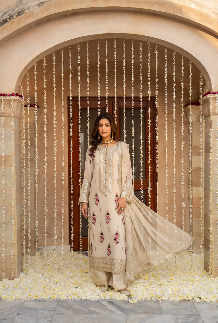 Karma Georgette Chiffon Festive Luxury Collection – 3-Piece Ready-to-Wear F-496A