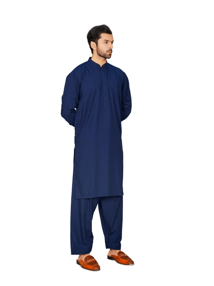Al-Qaisar Men's Navy Blue Shalwar Kameez AQ-02