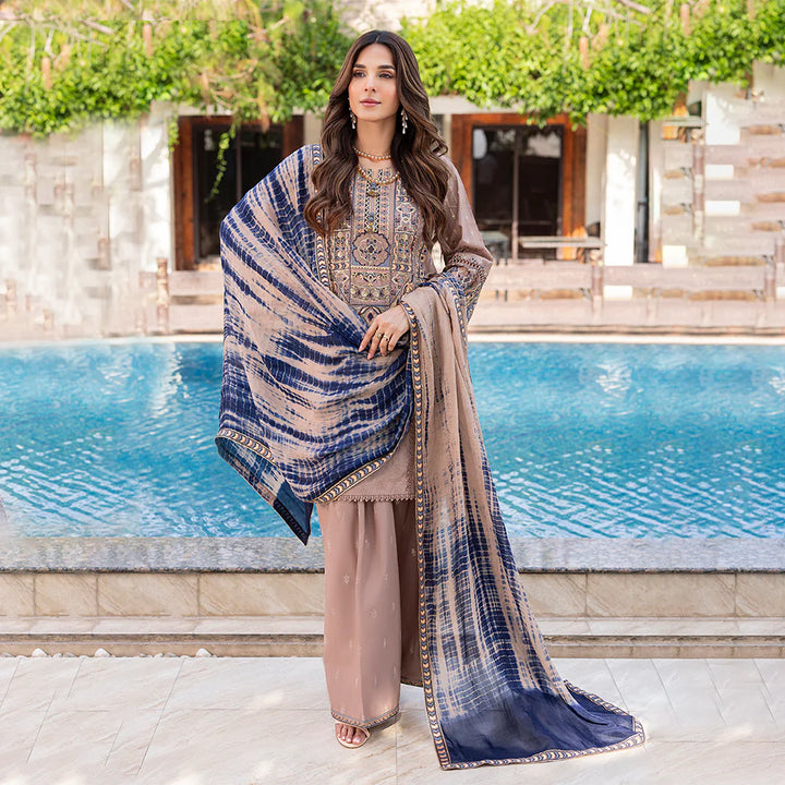 Zahra Rubab 3-Piece Ready to Wear Luxury Lawn Nayab Collection Rose ZR-2532 Skin