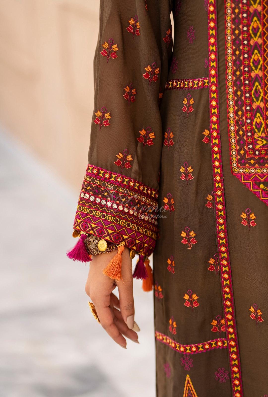 Karma Georgette Chiffon Festive Luxury Collection – 3-Piece Ready-to-Wear F-495A