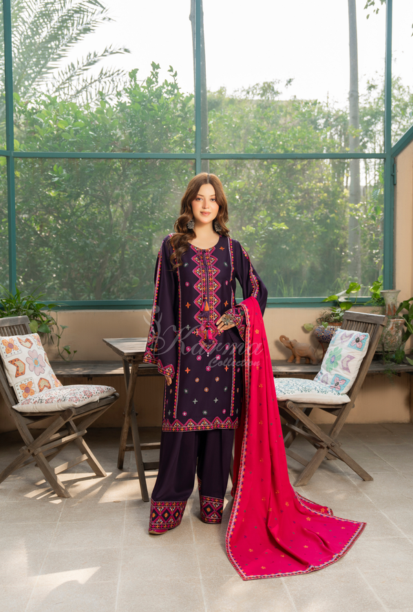 Luxury Embroidered 3 Piece by Karma Collection KC-1528