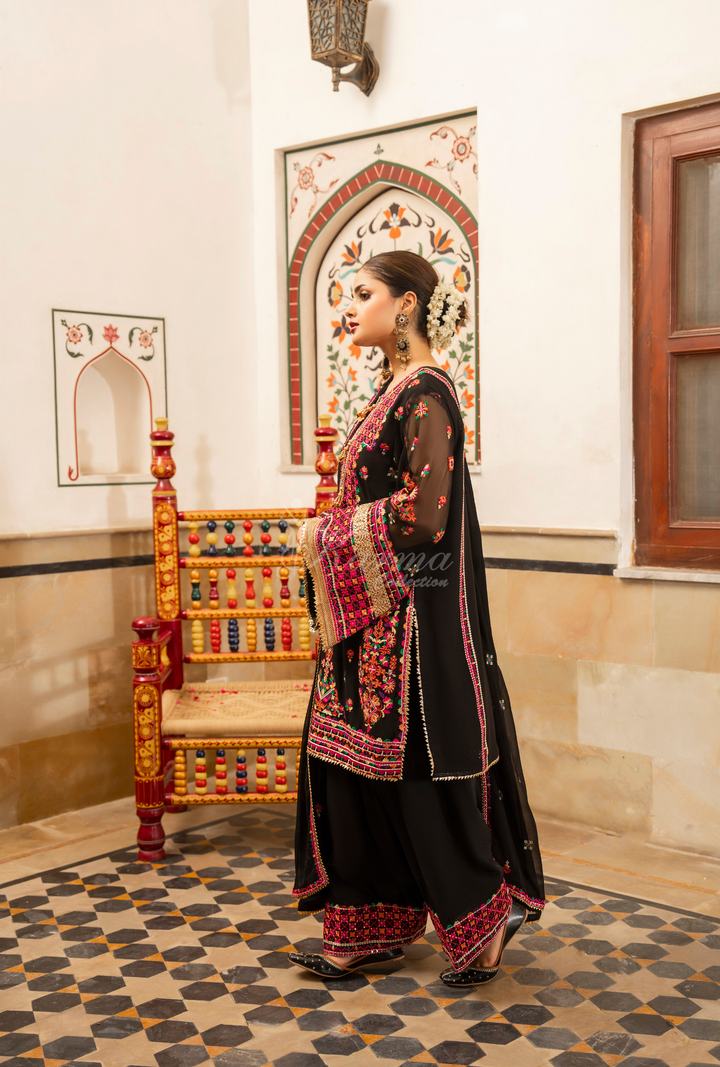 Karma Chiffon Festive Luxury Collection – 3-Piece Ready-to-Wear F-492A