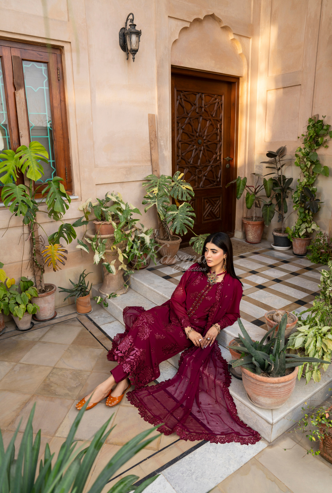 Karma Georgette Chiffon Festive Luxury Collection – 3-Piece Ready-to-Wear F-497