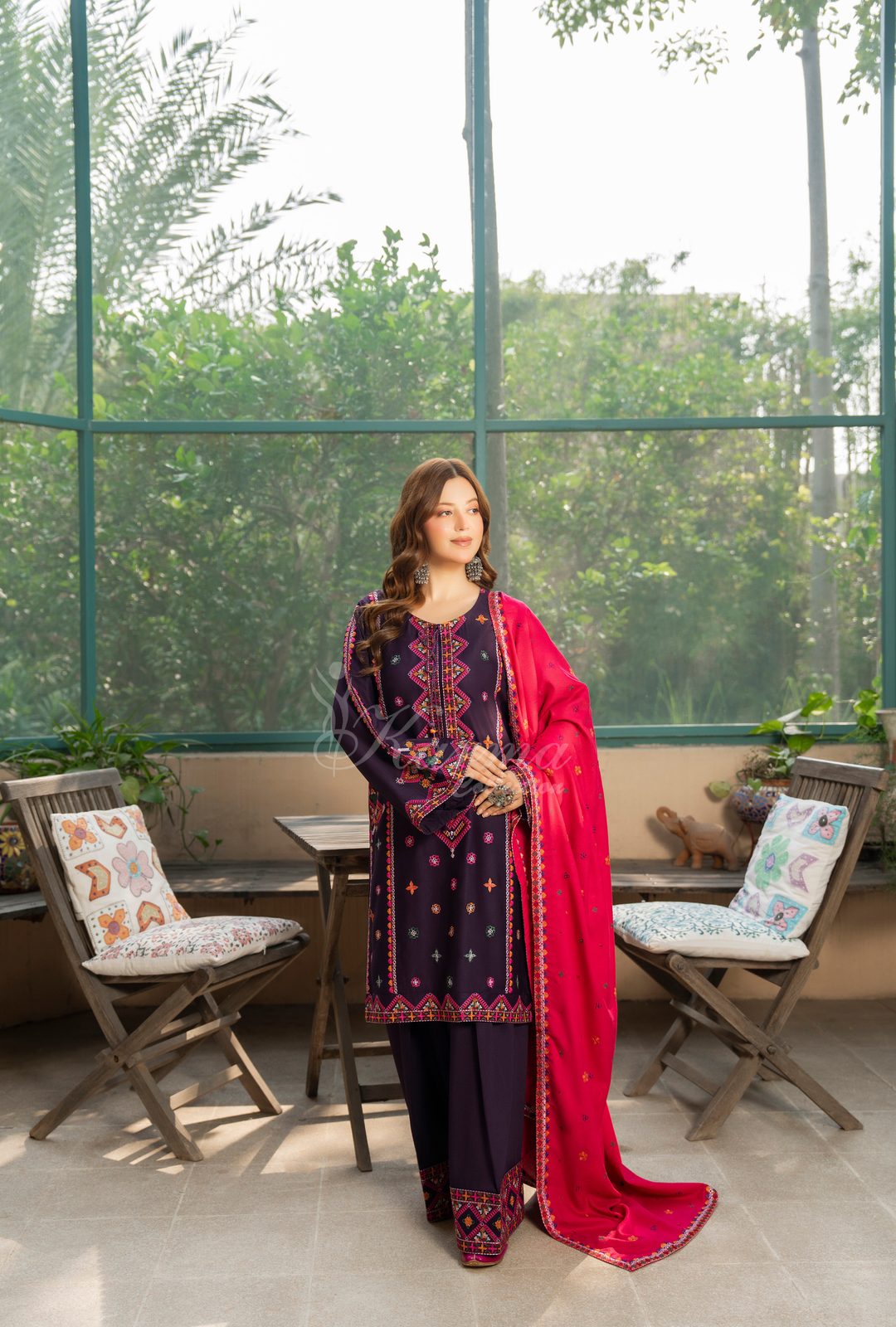 Luxury Embroidered 3 Piece by Karma Collection KC-1528
