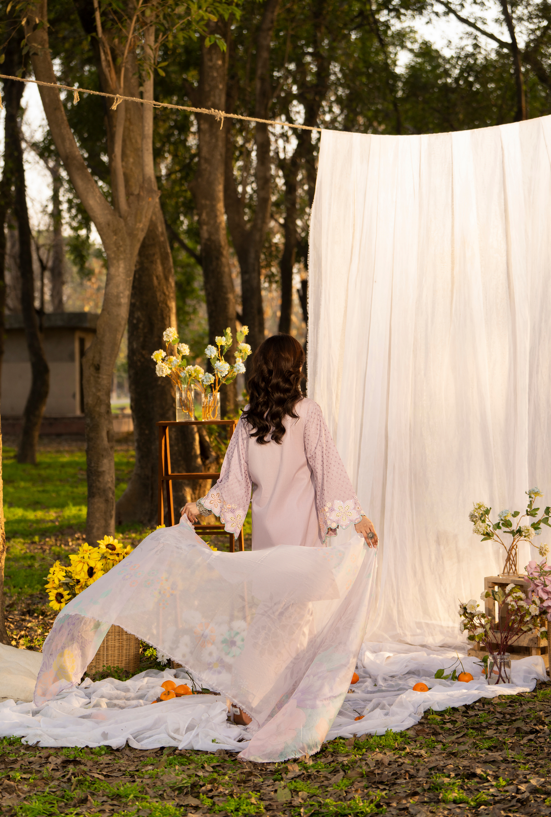 Karma Luxury COTTON Collection –3Piece Ready-to-Wear pink  KC-1545