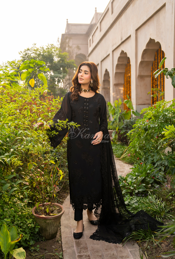 Karma Georgette Chiffon Festive Luxury Collection – 3-Piece Ready-to-Wear F-497A
