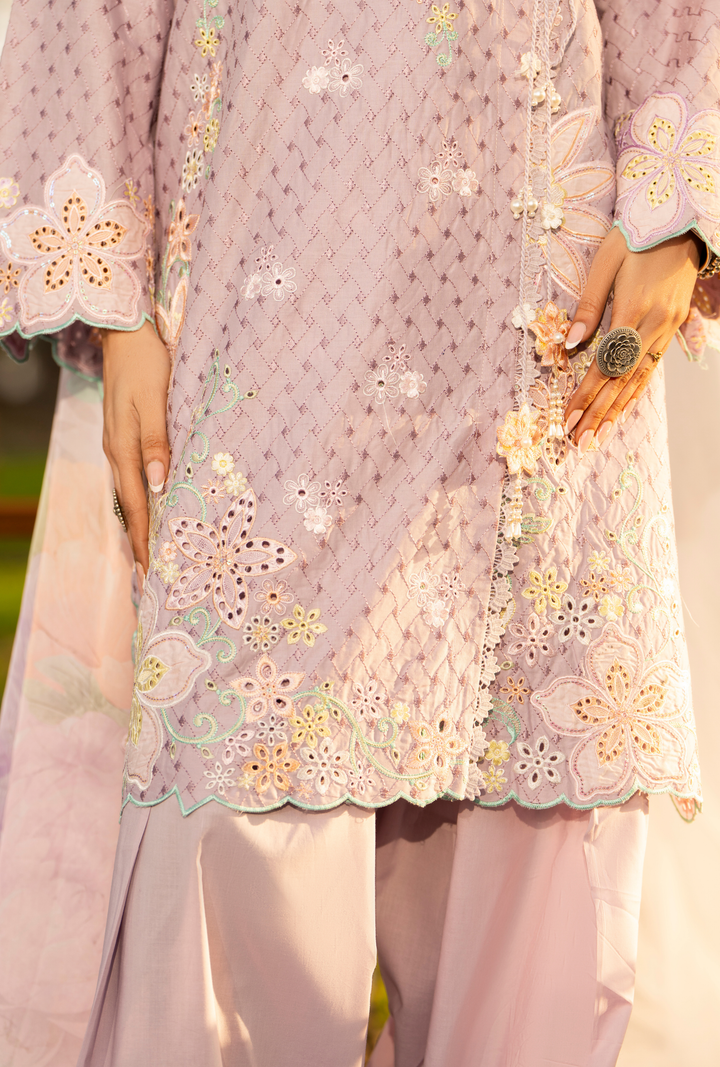 Karma Luxury COTTON Collection –3Piece Ready-to-Wear pink  KC-1545