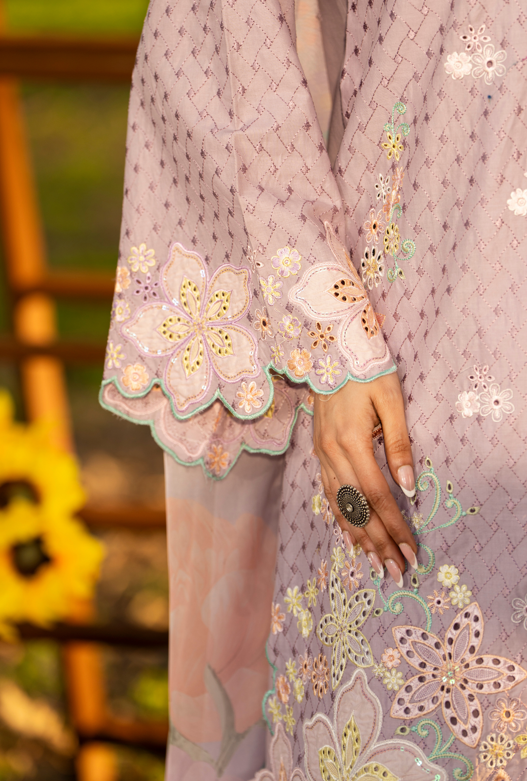 Karma Luxury COTTON Collection –3Piece Ready-to-Wear pink  KC-1545