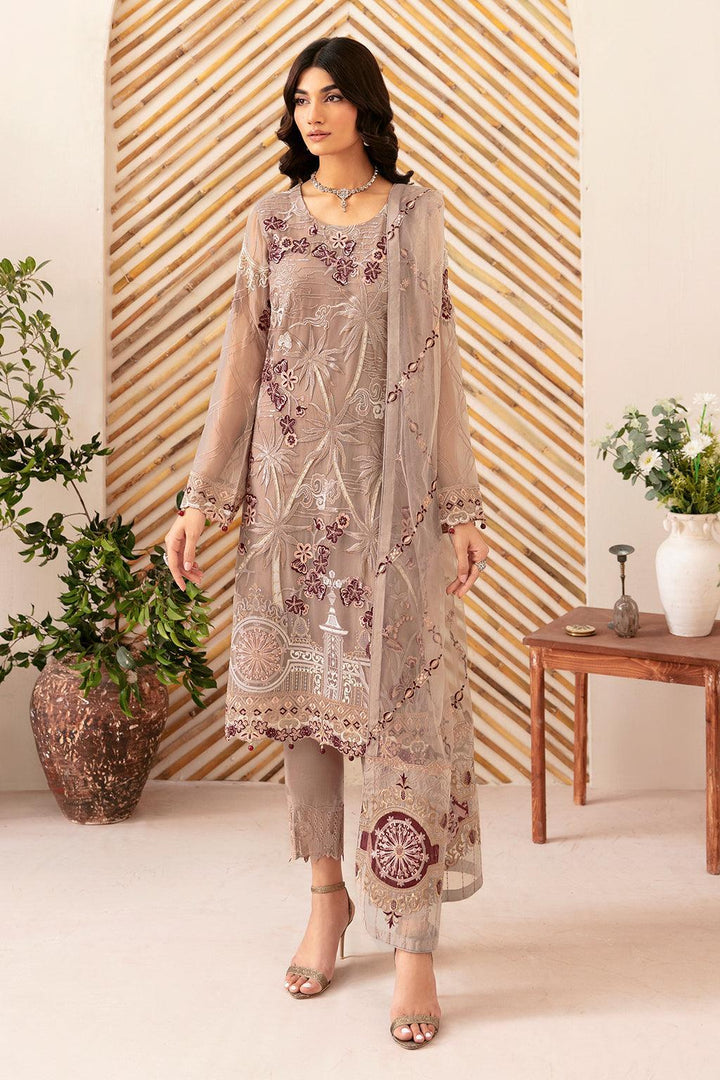 RAMSHA READY TO WEAR RANGOON CHIFFON COLLECTION D-1206