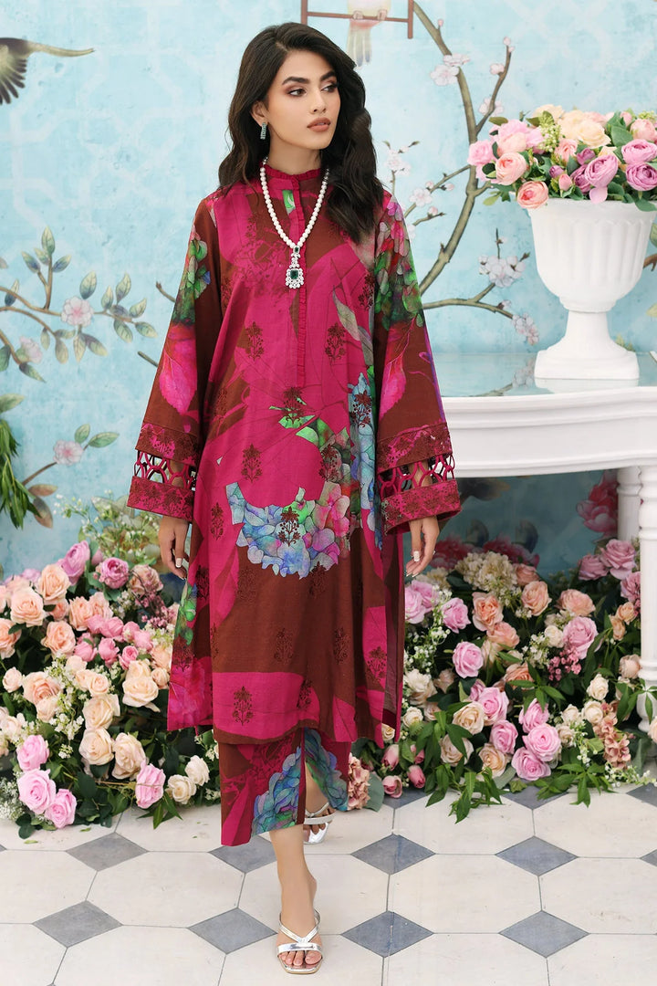 2-Pc Embroidered Khaddar Shirt with Khaddar Trouser BLW3-03
