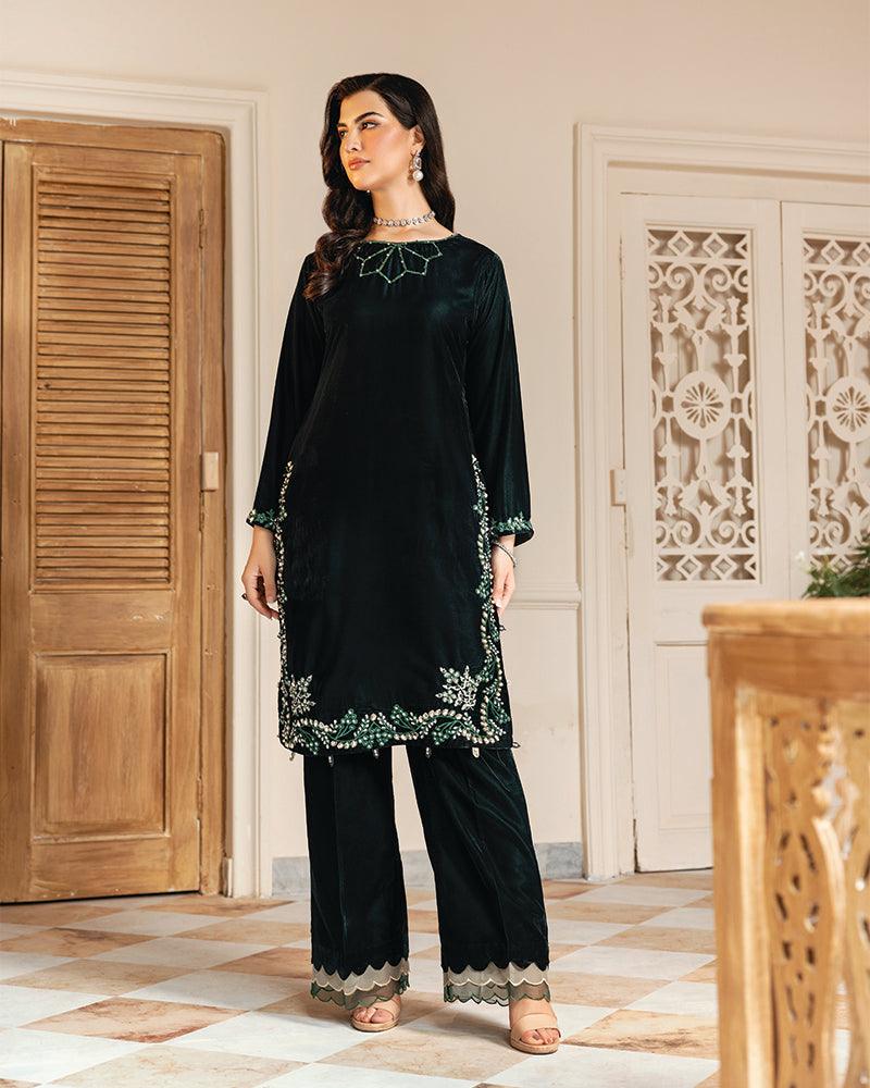 2 Piece Suit Ready to Wear VELVET EMBROIDERED EDITION N-86
