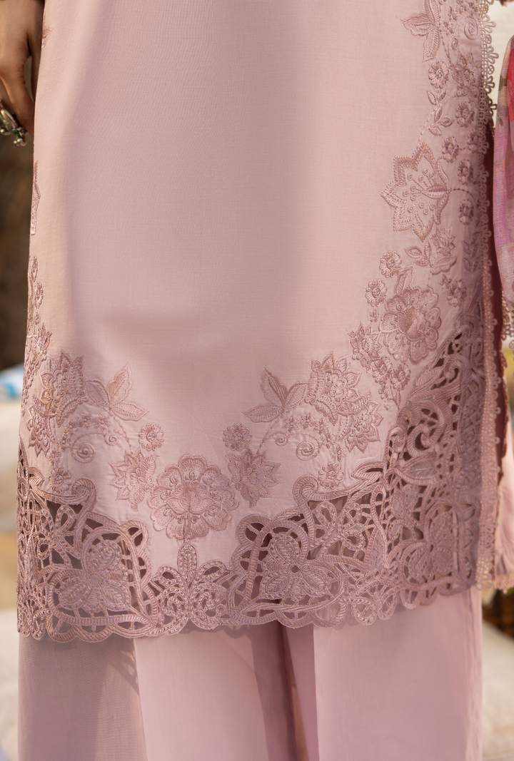 Karma Luxury COTTON Collection –3Piece Ready-to-Wear mint tea pinkKC-1542a