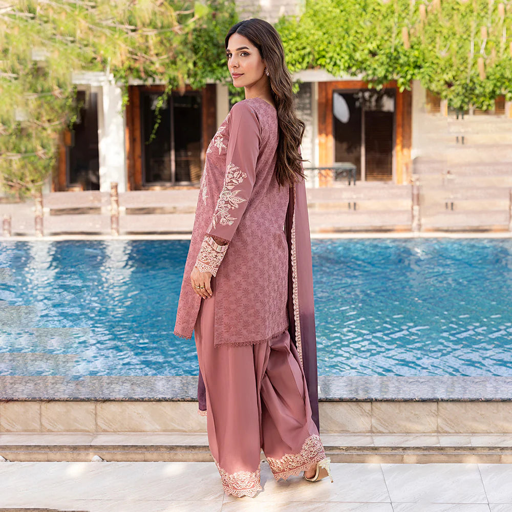 Zahra Rubab 3-Piece Ready to Wear Luxury Lawn Nayab Collection Dalia ZR-2537 Rose