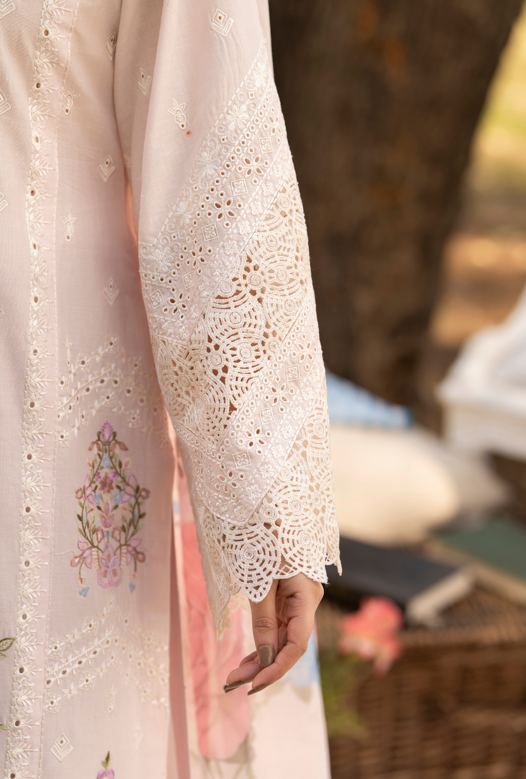 Karma Luxury COTTON Collection –3Piece Ready-to-Wear PASTEL PINK KC-1540a
