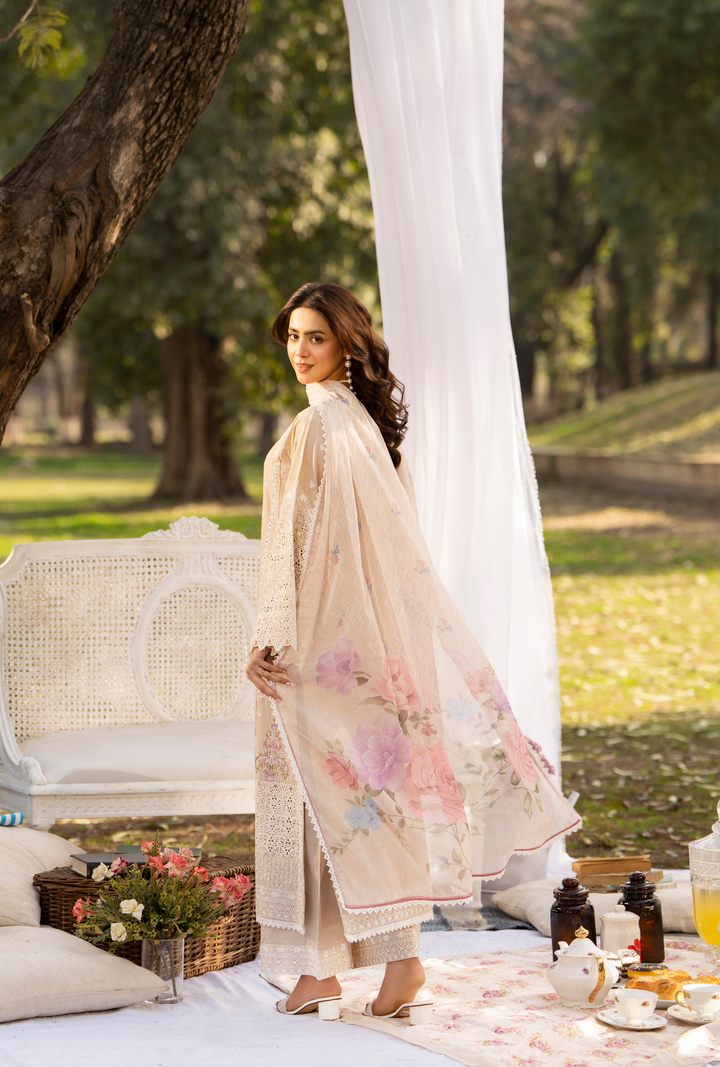 Karma Luxury COTTON Collection –3Piece Ready-to-Wear BISCOTTI  KC-1540