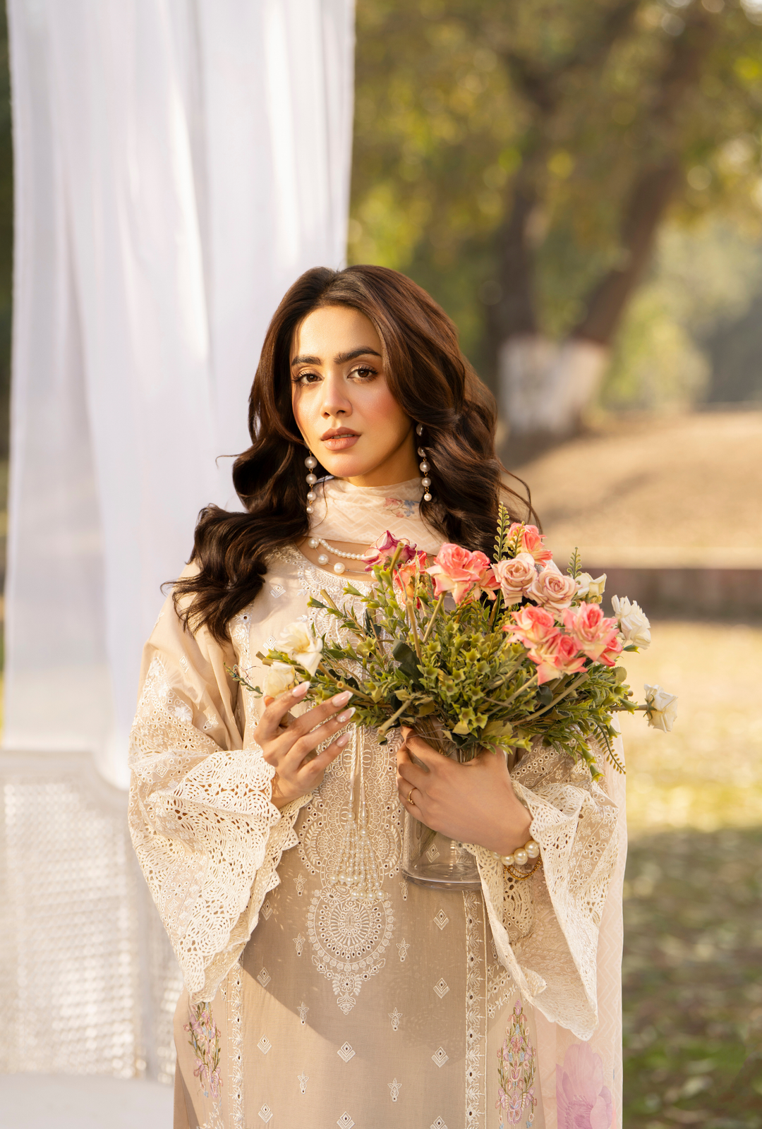 Karma Luxury COTTON Collection –3Piece Ready-to-Wear BISCOTTI  KC-1540