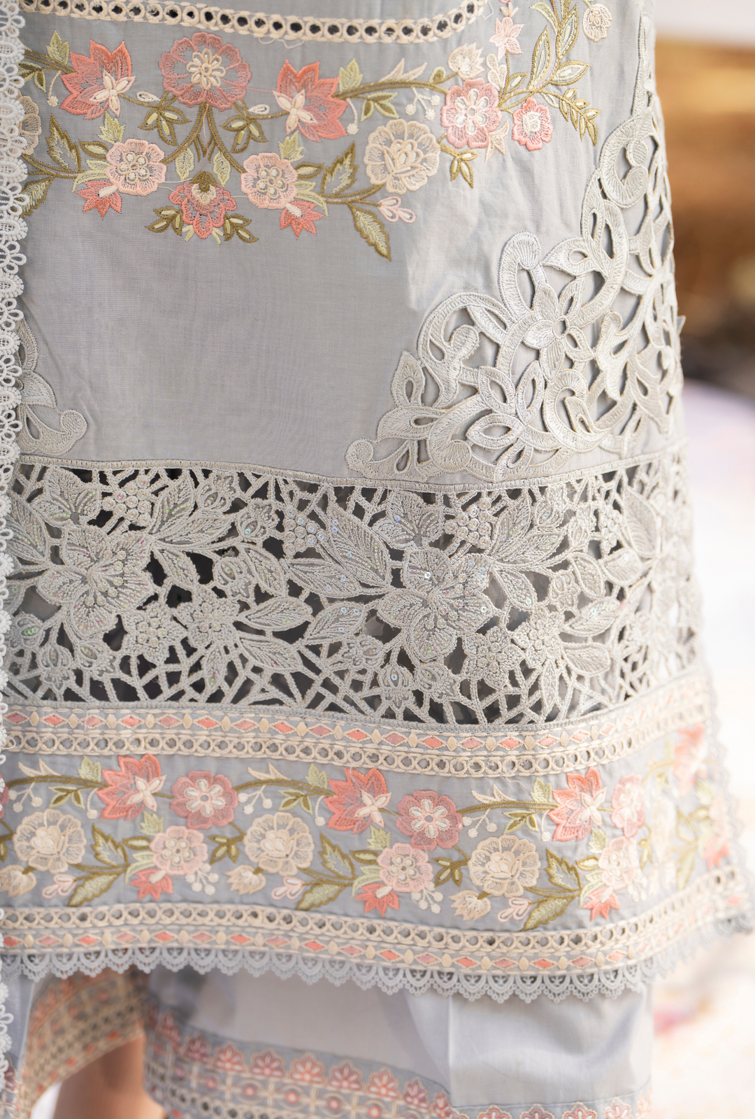 Karma Luxury COTTON Collection –3Piece Ready-to-Wear ice blue KC-1546a