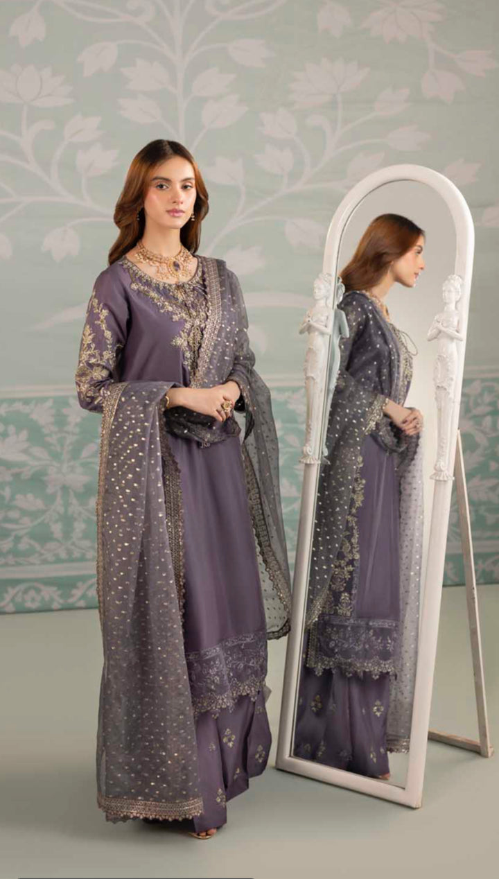 3-PIECE READY TO WEAR ZAHRA RUBAB LUXURY SILK COLLECTION ZR-2556