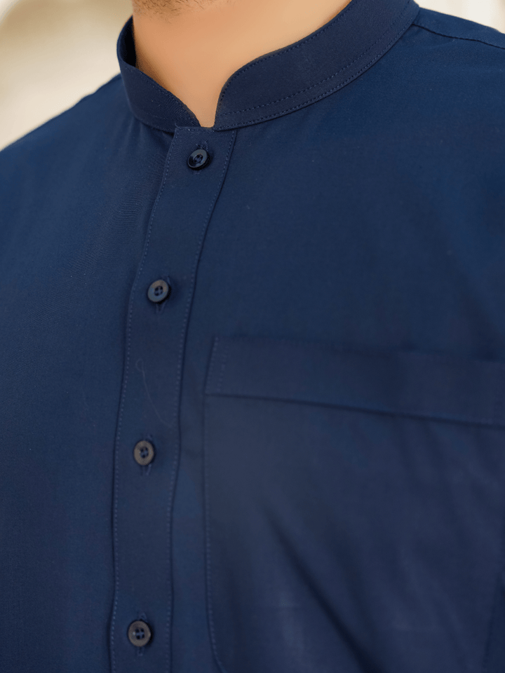 Al-Qaisar Men's Navy Blue Shirt &amp; Trouser AQ-06