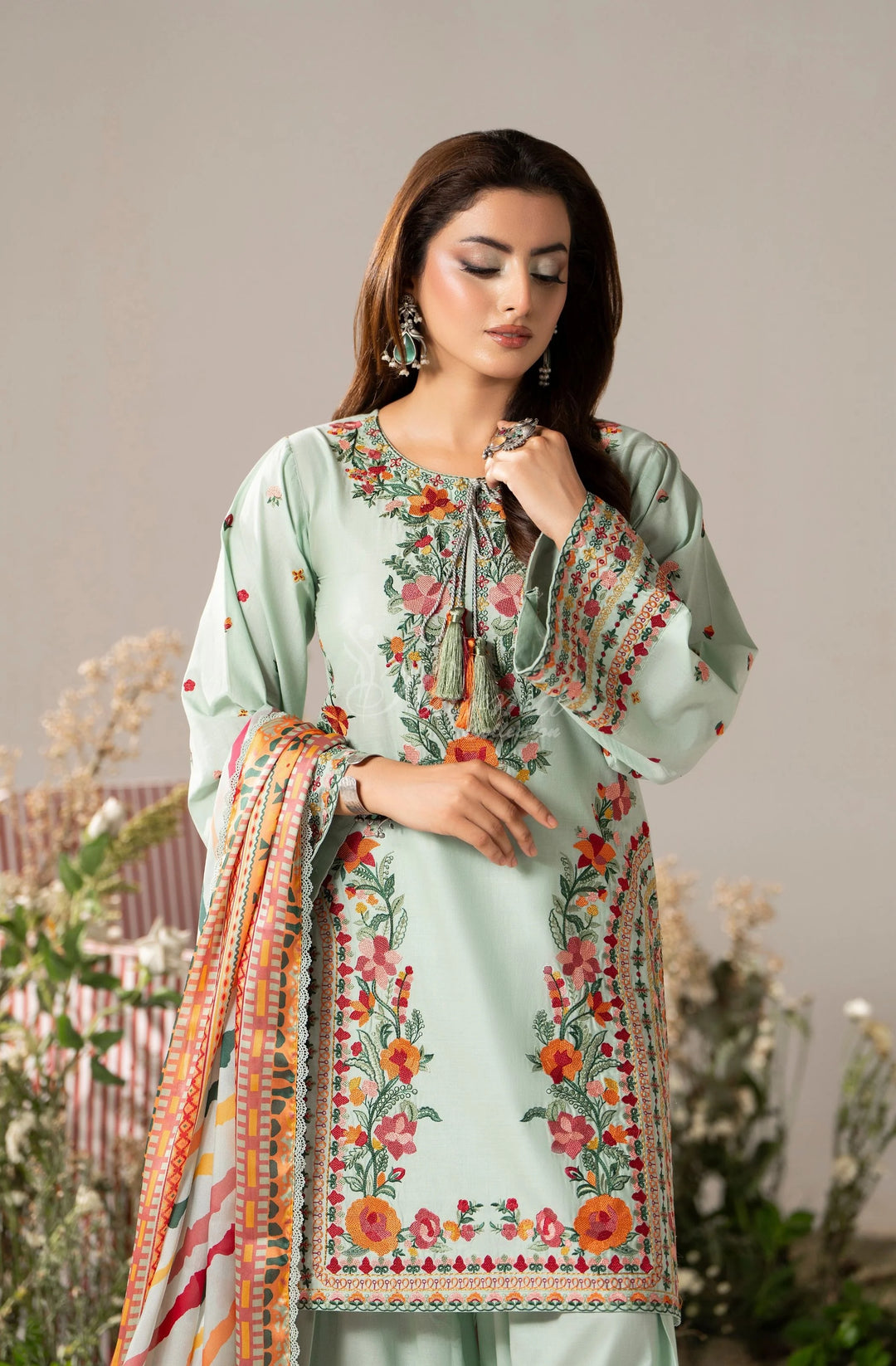 KARMA LUXURY COLLECTION 100% ORIGINAL–3PIECE READY-TO-WEAR KC-1581A
