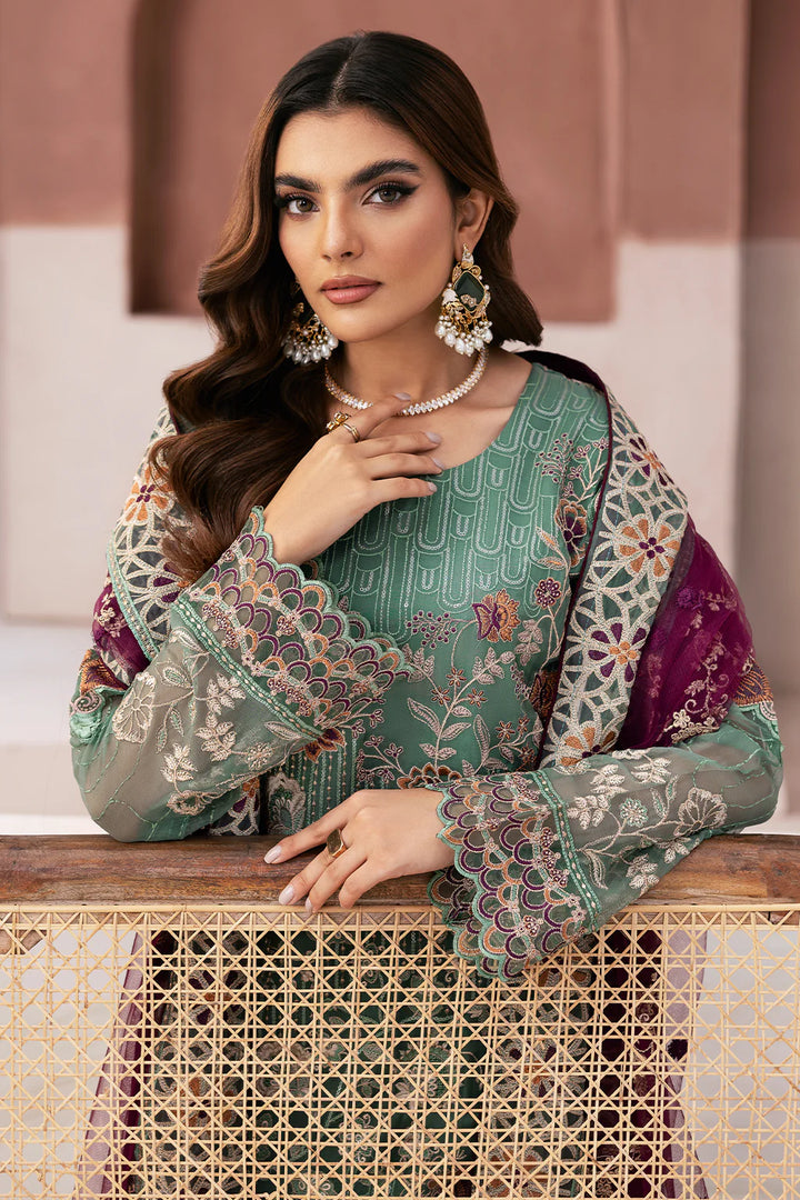 Ramsha 3-Piece Ready to Wear Arzoo Luxury Chiffon Collection - U-103 Green