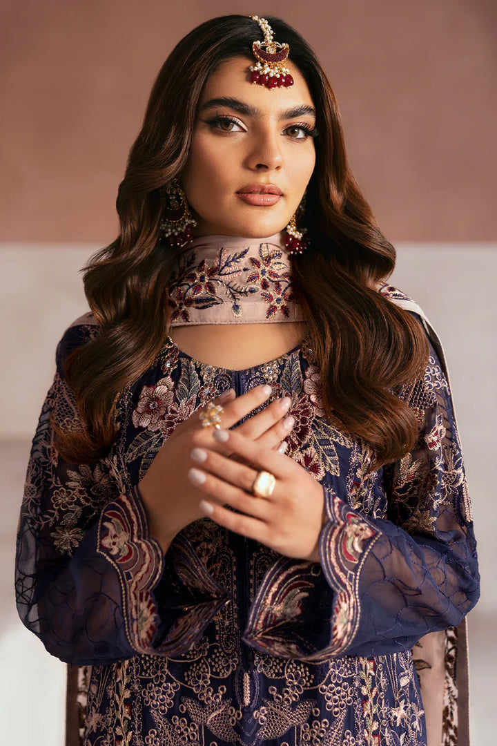 Ramsha 3-Piece Ready to Wear Arzoo Luxury Chiffon Collection - U-104 Blue