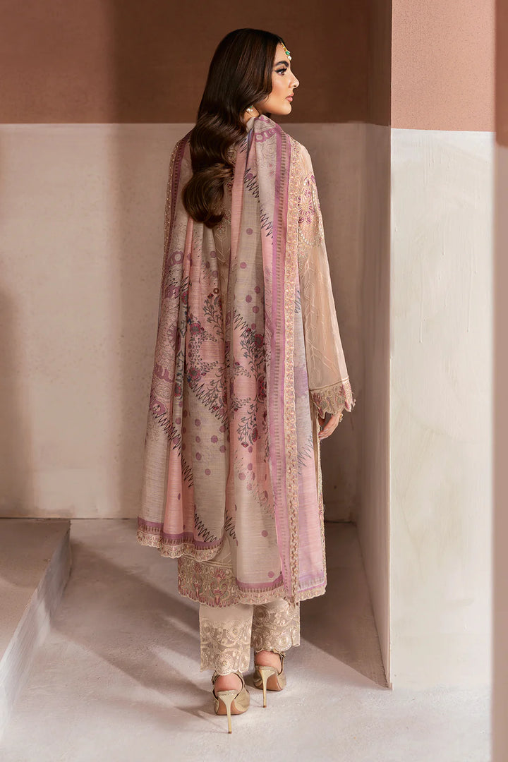 Ramsha 3-Piece Ready to Wear Arzoo Luxury Chiffon Collection - U-111 Beige