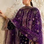 3-PIECE RAMSHA STITCHED EMBROIDERED VELVET V-602