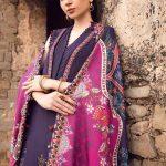 3 Piece MARIA B Unstitched Linen Suit | MPT-2402-A