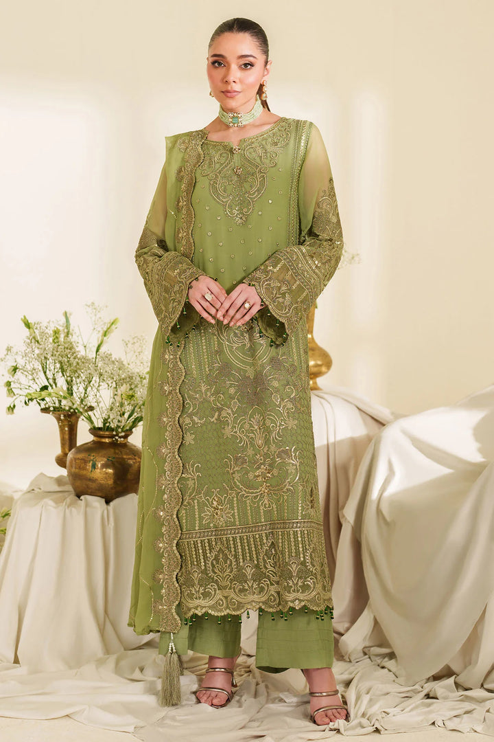 3-Piece Ready to Wear Imrozia / Serene Noore Luxury Chiffon Collection MYRA M-99 Pistachio