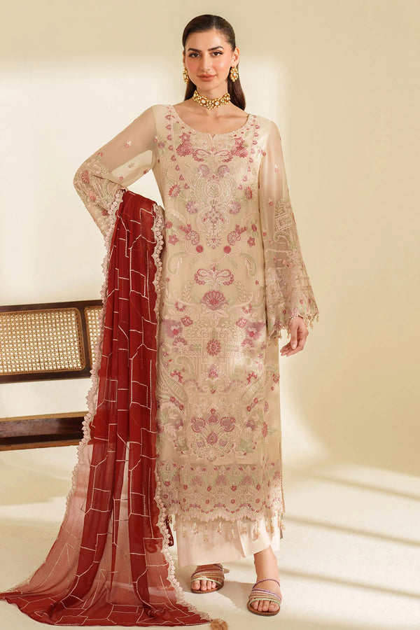 3-Piece Ready to Wear Imrozia / Serene Noore Luxury Chiffon Collection ZYNE M-98 Skin