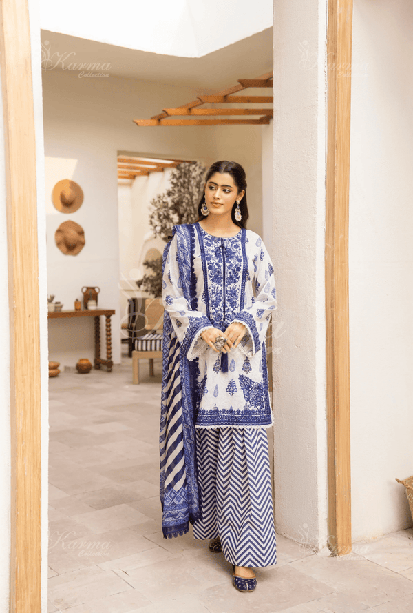 3-Piece Ready to Wear Karma Collections SAPPHIRE MIST KC-1498