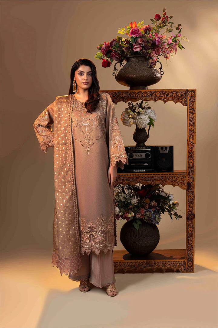 3-Piece Ready to Wear Zahra Rubab Luxe ZR-2539 ARCHIE - T Pink
