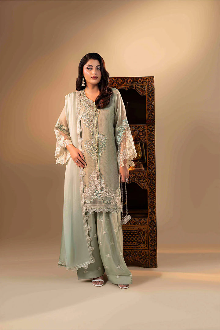 3-Piece Ready to Wear Zahra Rubab Luxe ZR-2540 EDITH - Aqua