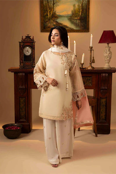 3-Piece Ready to Wear Zahra Rubab Luxe ZR-2542 CELIA - Off White