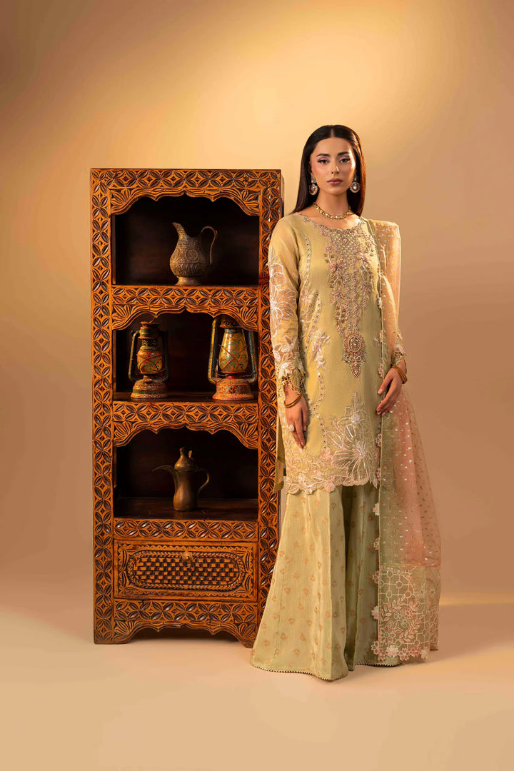 3-Piece Ready to Wear Zahra Rubab Luxe ZR-2543 AMELIA - Pistachio